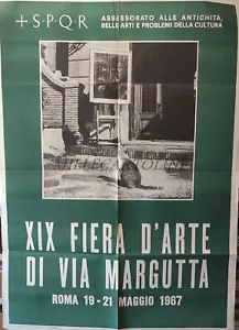 XIX FIERA D'ARTE DI VIA MARGUTTA - Manifesto Roma 1967 - Foto 1 di 2