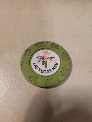 Flamingo Capri Las Vegas, NV $1 chip de casino 1973 Foto 1 de 2