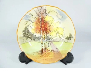 Antique Art Deco Royal Doulton Autumn Glory Small Shallow Dish Bowl Plate D4714 - Picture 1 of 4