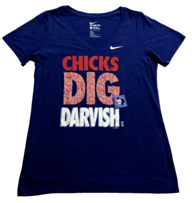 Camiseta Nike Chicks Dig Darvish Rangers Logo Azul 2015 Talla Grande Foto 1 de 4