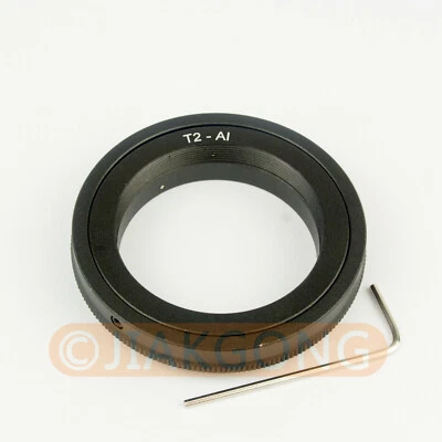 T2 T mount Lens to NIKON mount adapter D5200 D5000 D600 D90 - Image 1 of 3