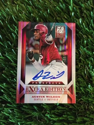 2013 ELITE EXTRA EDITION AUTO AUSTIN WILSON #ED /25 MARINERS - Image 1 of 4