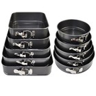 Cake Mould Tins 5 Pc Round / Square Non-Stick Baking Tray Bake Plate Spring Foam