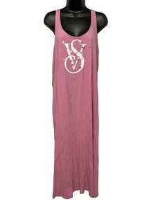 Victoria's Secret Cashmere Rose Butterfly Tank Maxi Racerback Sleepshirt XL - Picture 1 of 8
