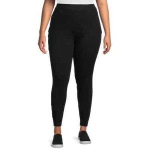 Leggings para mujer Terra & Sky talla grande ajustados tiro alto negros talla 4X - Imagen 1 de 11
