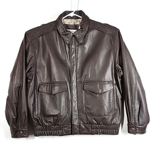 Vintage Orvis G3 Authentic Bomber Lederjacke Herren L braun MA34112 Flight Aviation - Bild 1 von 16