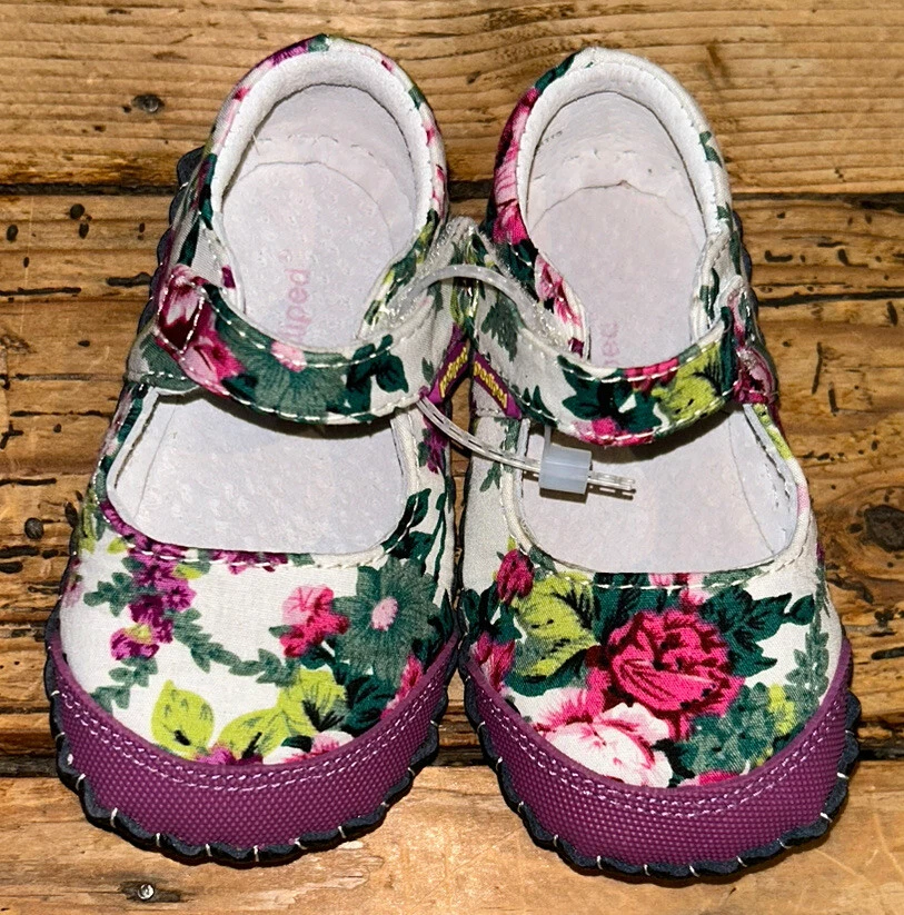 Zapatos para niñas Pediped 12-18 meses suela de cuero floral nuevos sin etiquetas Foto 1 de 4