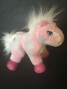 WEBKINZ PINK PONY HORSE GANZ STUFFED ANIMAL TOY PLUSH SPARKLE HM117 GUC - Picture 1 of 7