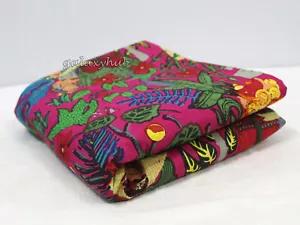 Pink Frida Kahlo Print Sewing Fabric, Indian Cotton Fabric For Quilt Making, DIY - Foto 1 di 8