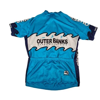 Camiseta de ciclismo Giordana para hombre XL Outer Banks OBX azul manga corta 1/2 cremallera RARA Foto 1 de 4