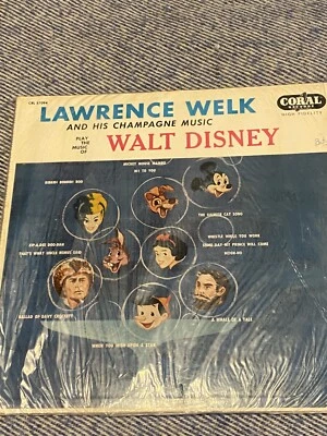 Scarce WALT DISNEY Music LP Coral LAWRENCE WELK with Champagne Glass Cover! - Image 1 of 4