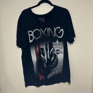 Kinetix Mens Black Boxing Sidekick Gym Saturday Nights 3 Rounds Shirt Size XL
