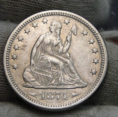 1874 Seated Liberty Quarter Cover