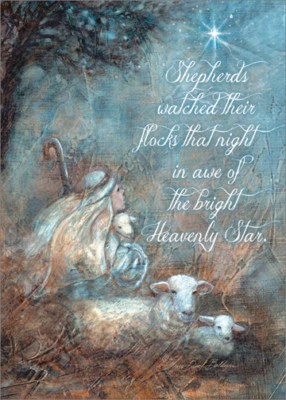 LPG GREETINGS Shepherd Boy Sherri Buck Baldwin Box of 18 Religious Christmas Cards