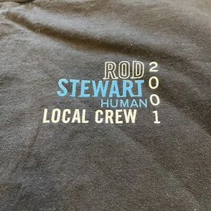 ROD STEWART Vintage T Shirt 2001 Human Tour Local Crew Size XL - Picture 1 of 4