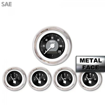 5 Ga. Set SAE Amer Clasic Black II, White Mod Nedl, Chrom RingsStyle Kit DIY - Image 1 of 2