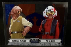Admiral Ackbar Nien Nunb 2016 Topps Star Wars Evolution Stained Glass Pairings 8 - Picture 1 of 2