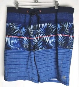 ZEROXPOSUR Men's Plunge Swim Trunks Size Large Blu Venus W88111S NWT - Picture 1 of 11