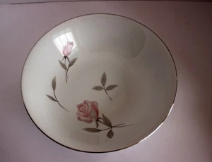 Tazón redondo de 9" Japón rosas finas de China con borde dorado - Imagen 1 de 4
