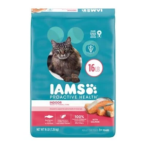 Iams Proactive Health Adult Indoor Weight & Hairball Care Dry Cat Food with S... - Picture 1 of 11