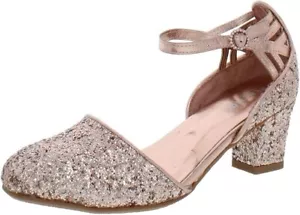 Kenneth Cole Reaction Girls Sarah Shine Sandals (Big Kid) Rose Pink Size 4 - Picture 1 of 4