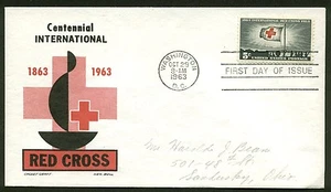 1239 RED CROSS FDC WASHINGTON, DC CACHET CRAFT KEN BOLL CACHET - Picture 1 of 1