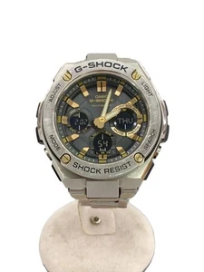 CASIO Solar Watch G-SHOCK Digital Analog Stainless BLK - Picture 1 of 5