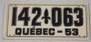 1953 Topps license plate gum card Quebec Canada - Picture 1 of 2