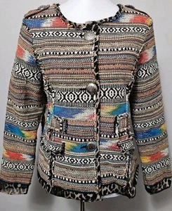 Berek Wandering Caravan Multicolor Southwestern Gobelin Jacke Boho M - Bild 1 von 23