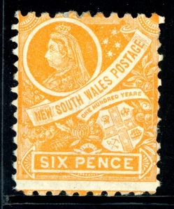 Australia 1902 New South Wales QV 6p Orange SG #319 Mint H63 ⭐⭐⭐⭐⭐⭐ - Picture 1 of 6
