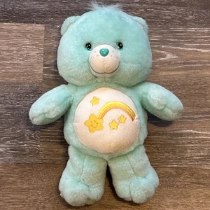 Care Bears 2003 grüner Wunschbär leuchtet im Dunkeln 13 Zoll Stofftier Plüschtier - Bild 1 von 7