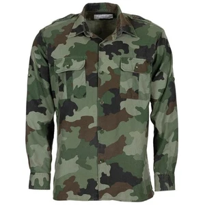 CAMICIA MILITARE ORIGINALE SERBA MIMETICA USATA - Imagen 1 de 3
