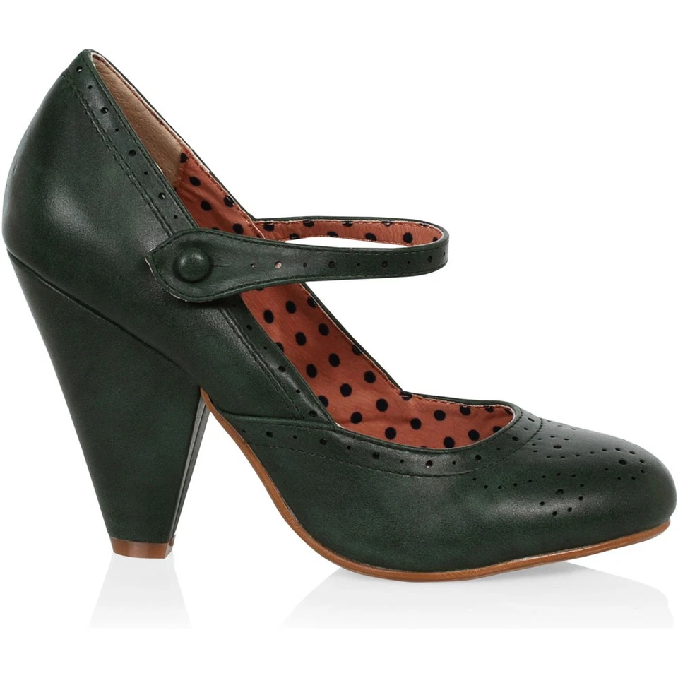 Zapatos Ellie Bettie Page 4" Vintage Tacón Cono Maryjane Adulto Mujer Bp403-Elanor Foto 1 de 1