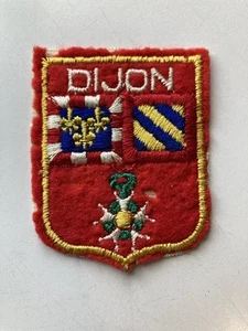 Dijon France Patch Coat of Arms Fleur-de-lis Red Felt Red Felt Sew-On - Picture 1 of 6