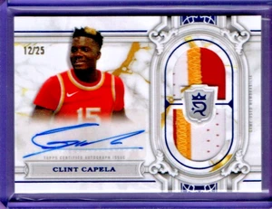 2023-24 TOPPS ROYALTY BASKETBALL CLINT CAPELA REGALIA RELIC SIGNATURES AUTO /25 - Picture 1 of 2