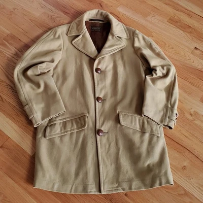 Sir Pendleton Jacket Mens 40 Brown Tan Sir Wool Sherpa Lining Trench Coat - Image 1 of 4