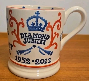 Emma Bridgewater Diamond Jubilee Queen Elizabeth 1/2 Pint Mug ~ Made in England - Picture 1 of 6