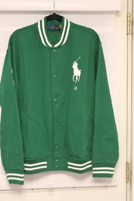 CHAQUETA POLO RALPH LAUREN HOMBRE BÉISBOL BOTÓN VERDE BLANCO NUEVA TALLA XL Foto 1 de 4