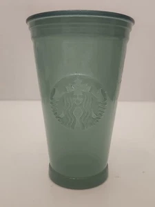 Bicchiere vetro riciclato Starbucks 2019 verde menta logo dea tazza fredda 16 oz - Foto 1 di 5