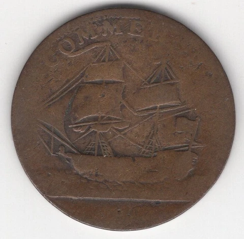 1781 North American Token nice color even wear see description Cover