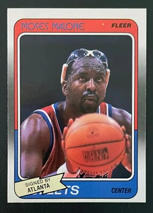 Baloncesto Fleer 1988-89 #118 - Moisés Malone (patio) - Atlanta Hawks - Imagen 1 de 2