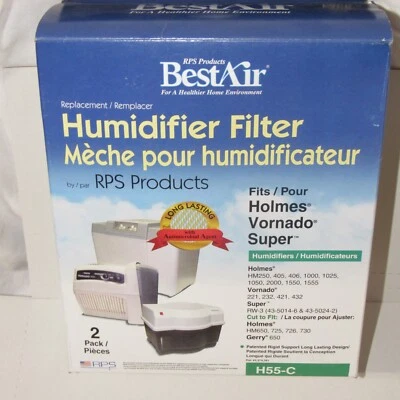 Best Air H55-C Humidifier Filter 2 pack Holmes Vornado Super Gerry - Image 1 of 2