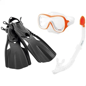 Tauchmaske Schnorchel & Flossen Set Jugend Tauchen Strand Schnorcheln Schwimmen Flossen NEU UK - Bild 1 von 5