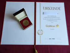 DAS GOLDENE C - Medaille und Urkunde - DDR 1990 - CENTRUM WARENHAUS