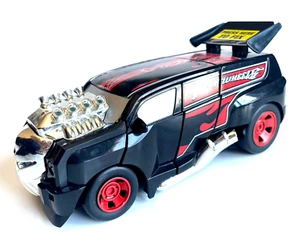 GIANT 9" HOT WHEELS CRASHER VAN 2007 BLACK WITH SILVER SKULL FRONT "PRESS TO FIX - Picture 1 of 12