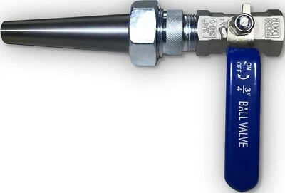 SANDBLASTERINFO Large Type 1 Carbide Sandblaster Nozzle Assembly: (1/8" ID) Nozzle Tip, Valve