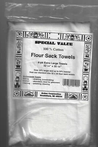 Mehlsack Handtücher 32" x 35" 100% Baumwolle 4er Pack Mehrzwecktücher - Bild 1 von 1