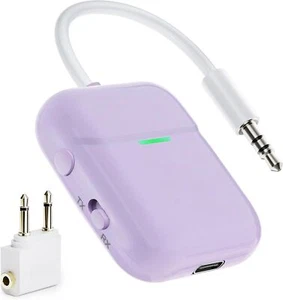 Nulaxy Bluetooth Wireless Audio Transmitter Receiver for up to 2 devices Purple - Afbeelding 1 van 7