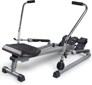 Hydraulic Rowing Machine with LCD Fitness Tracker, 136kg Capacity, Foldable - Picture 1 of 7