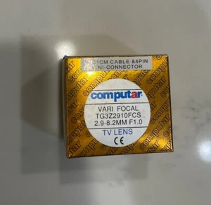 Computar Vari Focus CCTV Lens Auto Iris 2.9-8.2 mm w/31 cm Cable & 4 Pin Connect - Picture 1 of 2